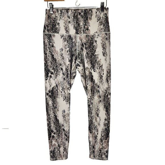 EVCR The Mia Legging Womens Medium Snow White Snake Print High Rise Cropped - Picture 1 of 6
